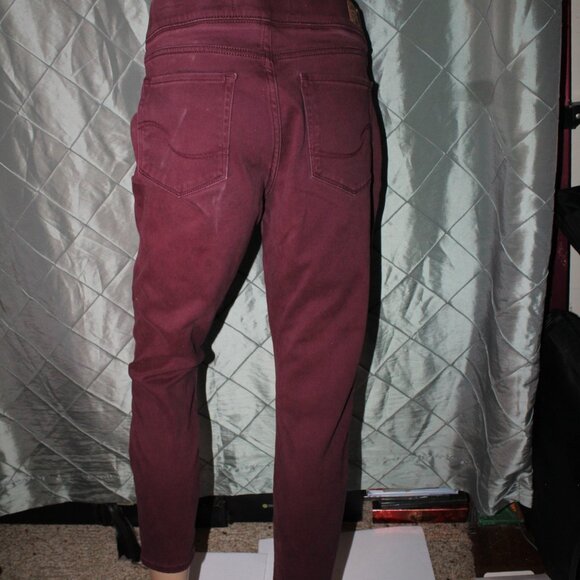 Levi Strauss Signature Lady 10 Short 30X28 Cranberry Shaping Pull-on Skinny Pant - Picture 5 of 8